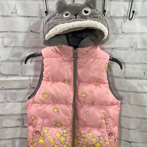 E.S Puffer Vest With Hood Size S
